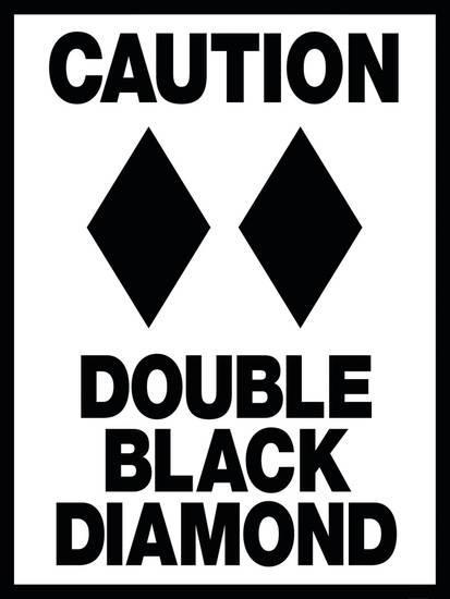 Double Black Diamond Logo - Caution Double Black Diamond Prints at AllPosters.com