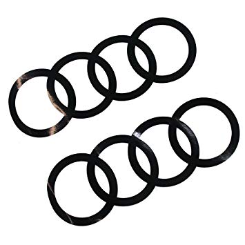 All-Black Lettering Logo - Original Audi Decorative Film Audi Rings Brilliant Black Exterior