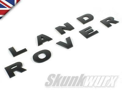 All-Black Lettering Logo - MATT BLACK RAISED Lettering Logo for Land Rover Freelander etc Boot ...