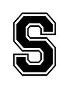 Varsity Letter S Logo - Varsity College Lettering - Letter S - Car Tablet Vinyl Decal | eBay