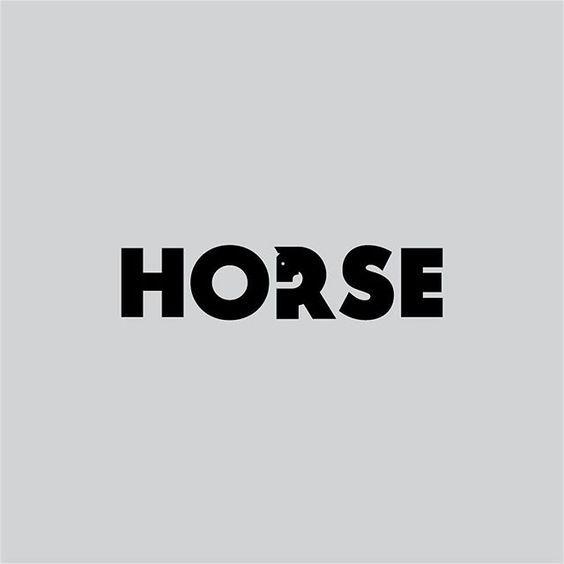Clever Logo - Clever Logos With Hidden Symbolism Horse by Daniel Carlmatz. font