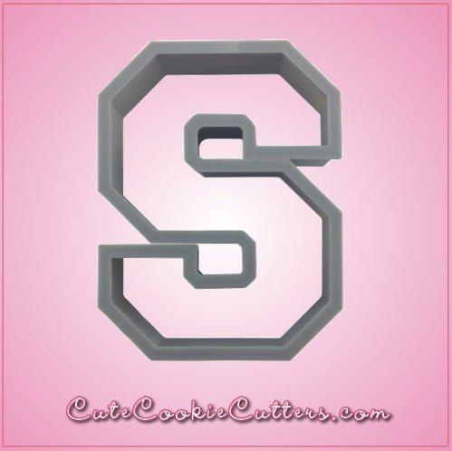 Varsity Letter S Logo - Varsity Letter S Cookie Cutter - Cheap Cookie Cutters