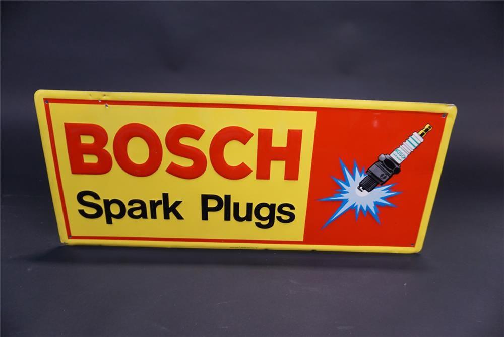 Vintage Bosch Logo - Colorful vintage Bosch Spark Plugs single-sided in automotive