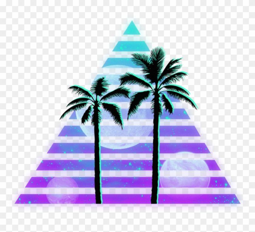 Palm Tree in Triangle Logo - Triangle Vaporwave By Maximehector - Palm Tree Silhouette Clip Art ...