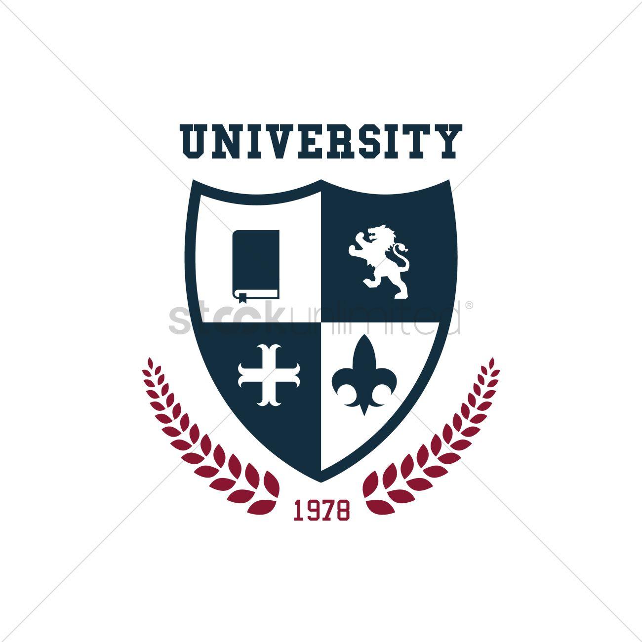 University Shield Logo - University logo design Vector Image
