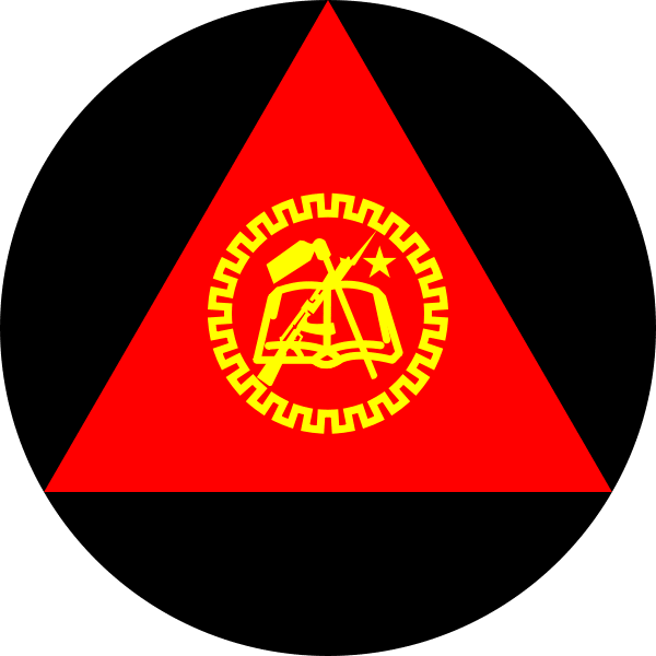 Circle in a Red Triangle Logo - History of Mozambique Flag