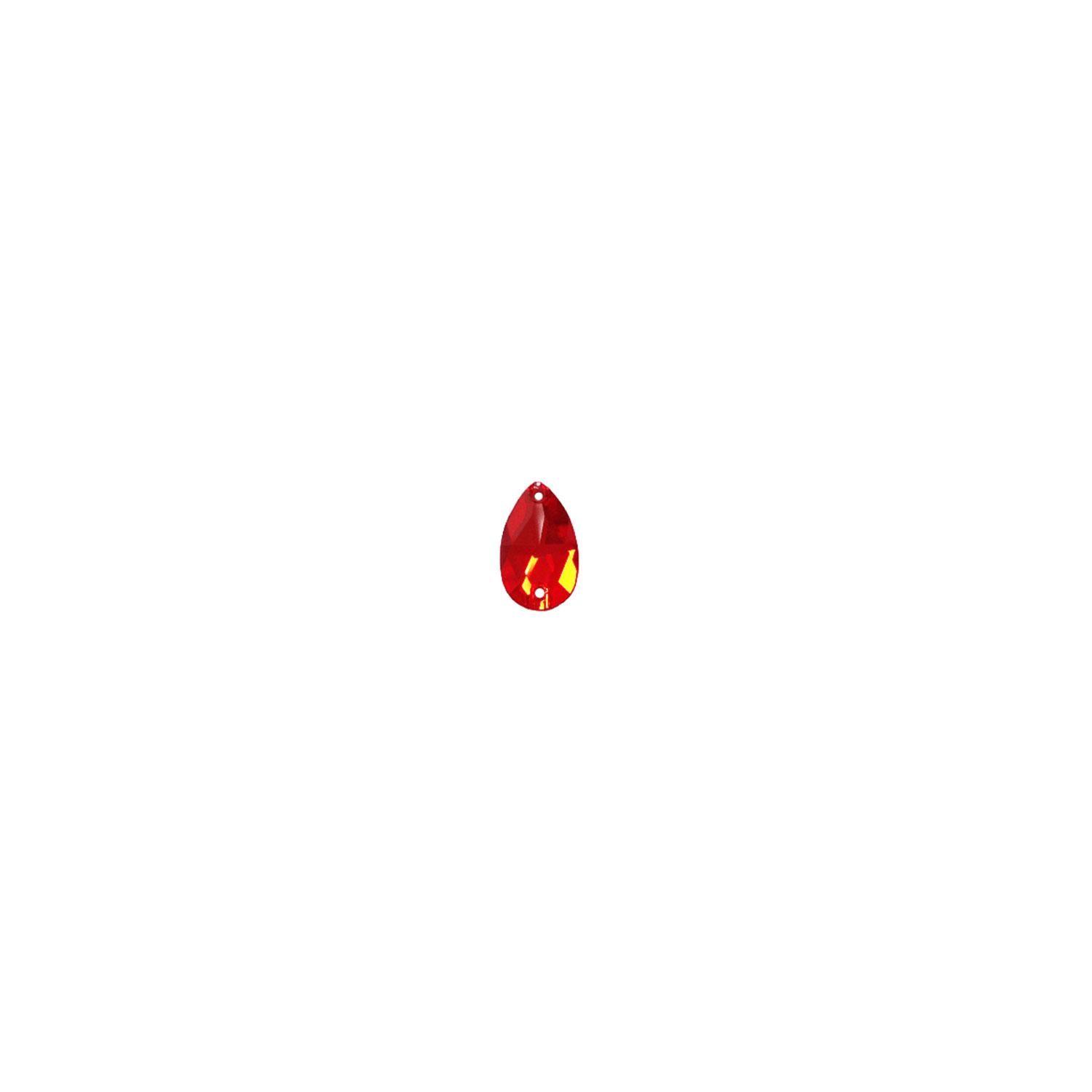 Red Circle with White Teardrop Logo - TEARDROP SEW ON 12MM LIGHT SIAM