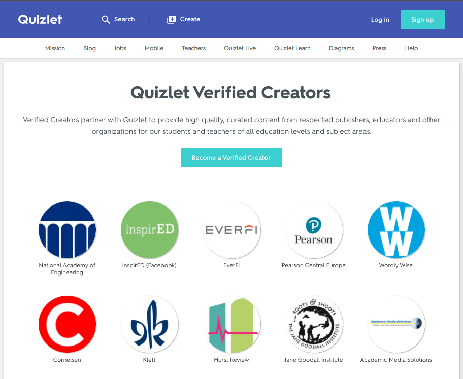 Cool Blue Quizlet Logo - Meet the Verified Creator Program: The Next Evolution of Content