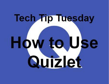 Cool Blue Quizlet Logo - How to use Quizlet - Tech Tip Tuesday - Joel Speranza