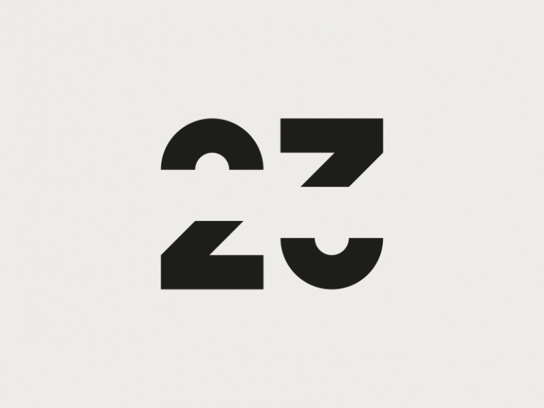 Number 23 Jordan Logo - Ambigram of number 23 Logo by Szymon Golis