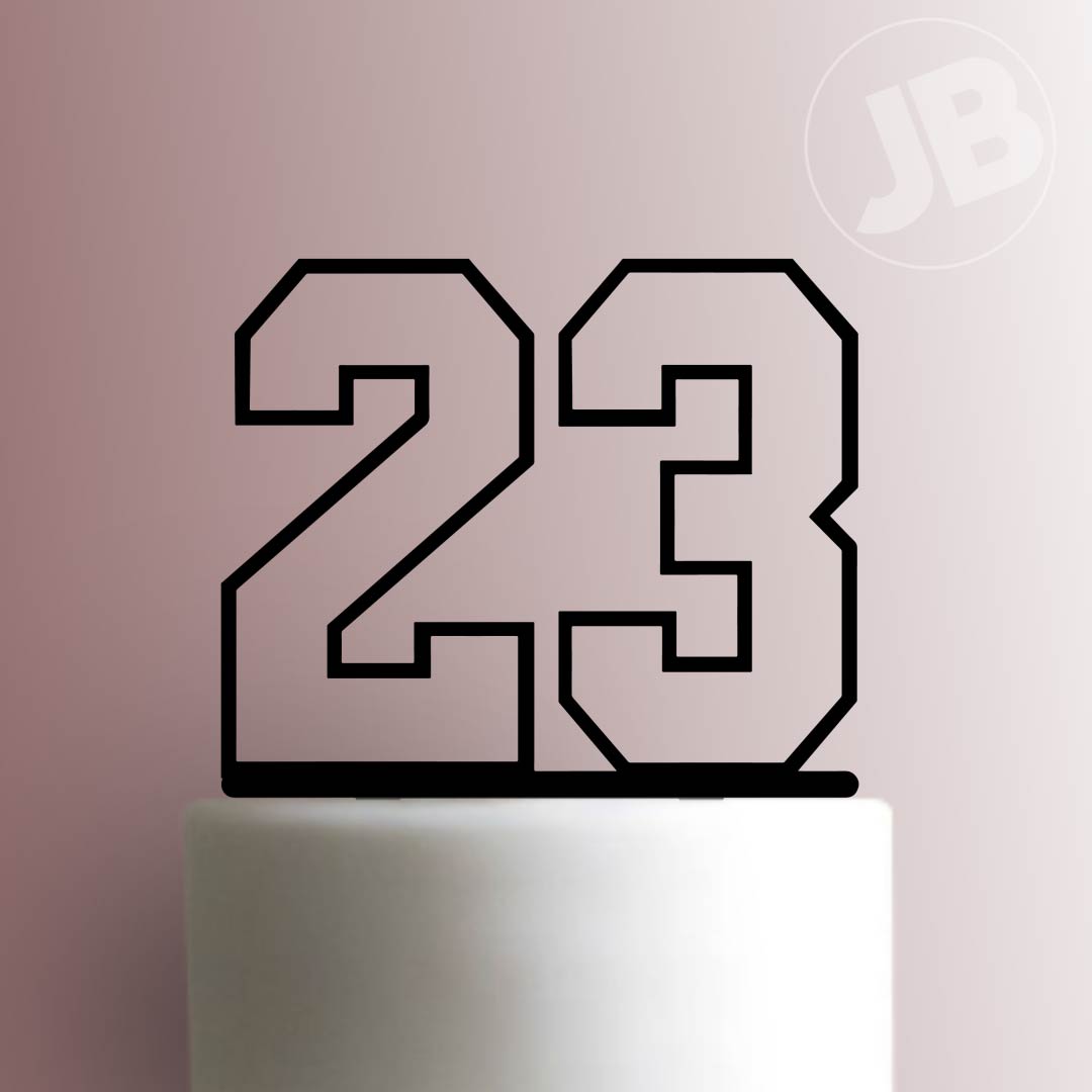 Number 23 Jordan Logo - Jordan 23 100 Cake Topper
