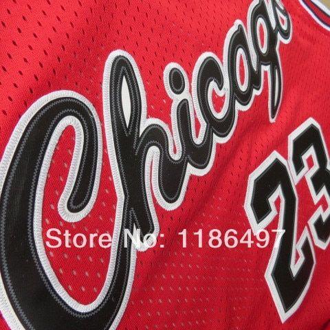 Number 23 Jordan Logo - Michael Jordan #23 97 98 Commemorative Red Throwback Vintage ...