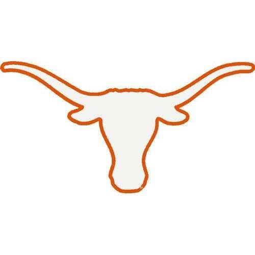 Longhorns Logo - Texas Longhorns Transfer Decal - Longhorns Logo White with Orange ...