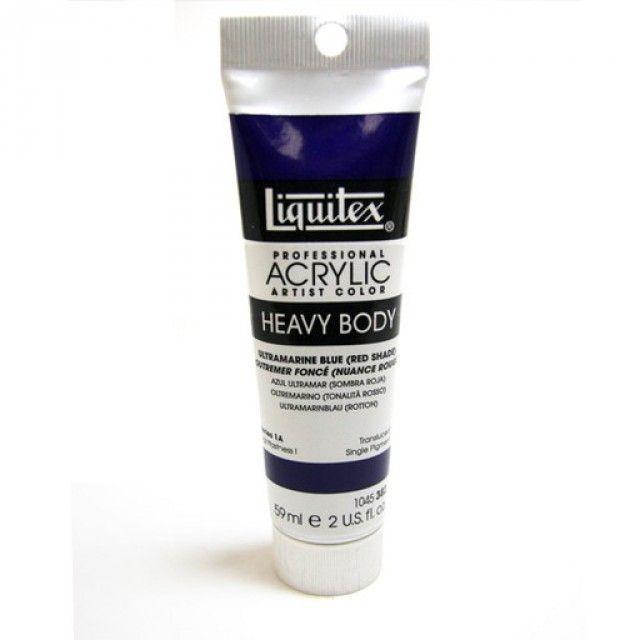 Blue and Red Body Logo - Liquitex Heavy Body Acrylic 59ml French Ultramarine Blue Red Shade