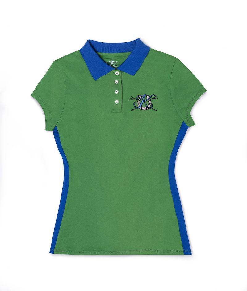 Blue and Red Body Logo - Pony Chic! Each stylish polo has a different color collar