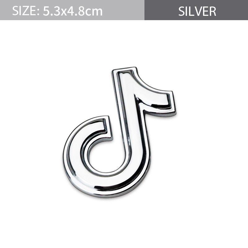 Douyin Logo - Fashion Douyin Tik Tok 3D Metal Badge Sticker Car Decoration For ...