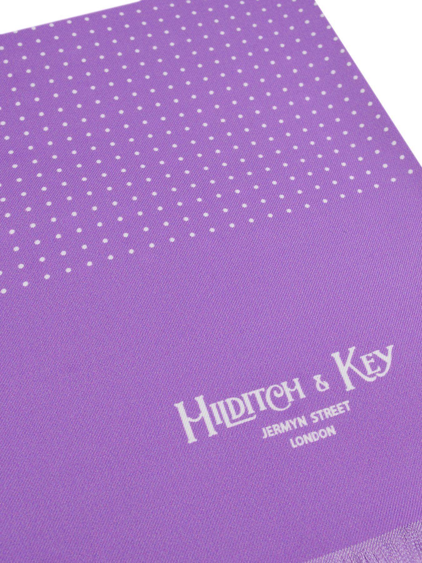 Lilac & Lavender Logo - Lilac with White Spots Silk Tubular Scarf - Hilditch & Key