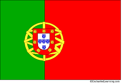 Red Green Flag Logo - Portugal's Flag - EnchantedLearning.com