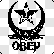 Obey Star Logo - OBEY Crescent Moon and Star Logo Decal
