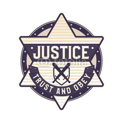 Obey Star Logo - Justice icon, trust and obey symbol, star sheriff logo concept