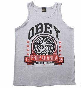 Obey Star Logo - Obey EXTRA INNINGS Heather Gray Black Red Graphic Logo Star Men's