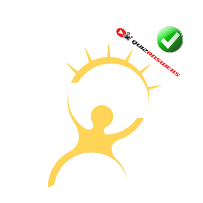 Man Holding Sun Logo - Yellow Person Holding Sun Logo - Logo Vector Online 2019