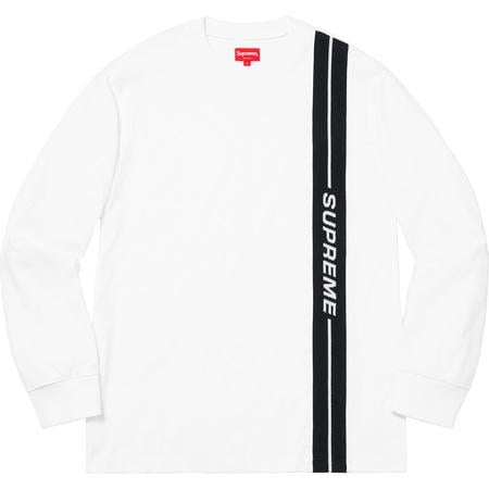 Vertical Stripe Logo - Supreme Vertical Logo Stripe L/S Top- White – Streetwear Official