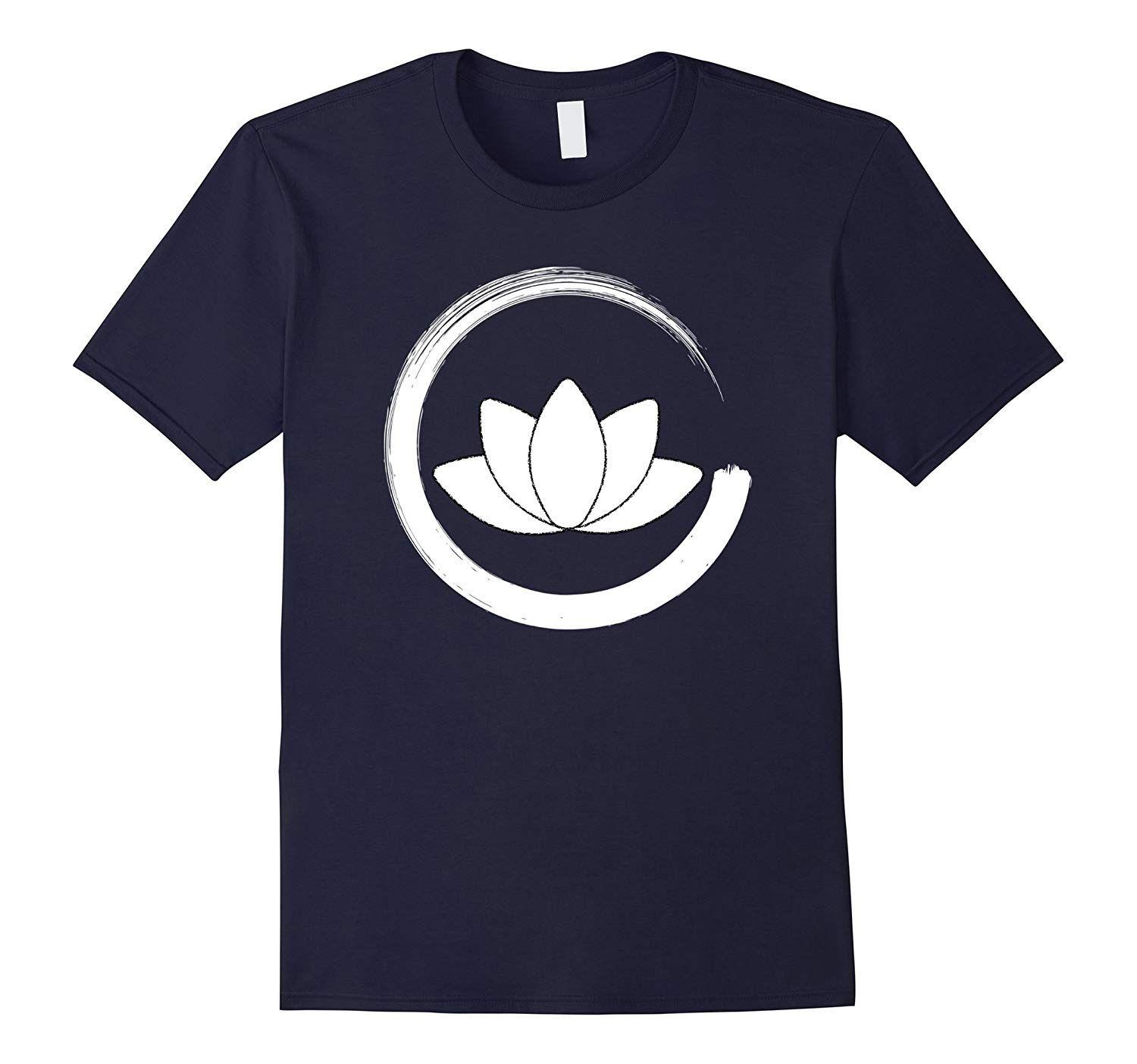 Zen Buddhist Logo - Lotus Symbol Shirt - Zen Buddhist Enso Circle-FL - Sunflowershirt
