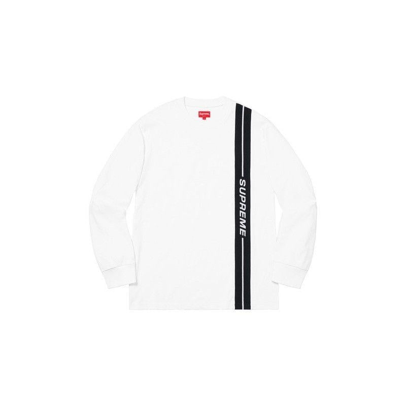 Vertical Stripe Logo - Supreme Vertical Logo Stripe L S Top 'White'