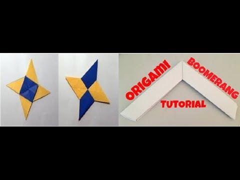 Boomerang Star Logo - Origami Ninja Star Weapons and Origami Boomerang. How To Make