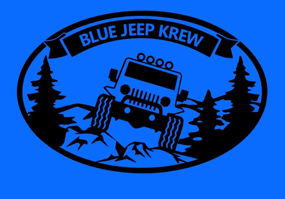Krew Logo - Blue Jeep Krew Logo Decal