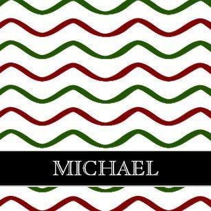 Red and Green with Wavy Lines Logo - Red Wavy Lines Pattern Gifts & Gift Ideas