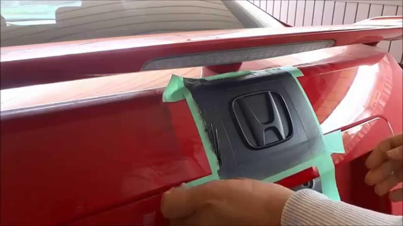 Black Black Red Car Logo - How To Plastidip Your Emblems-Black Out Your Car Badges - YouTube