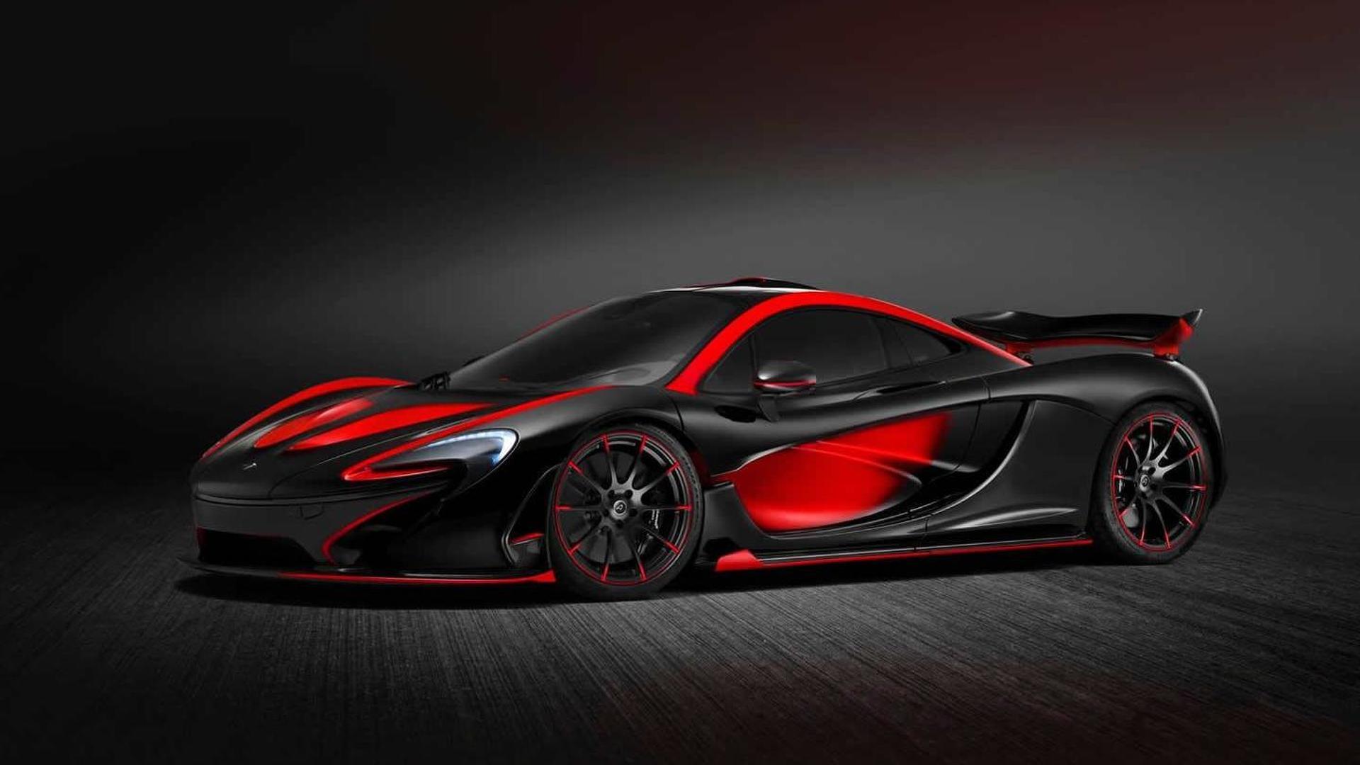 Black Black Red Car Logo - Latest McLaren P1 by MSO looks devilish with black and red theme