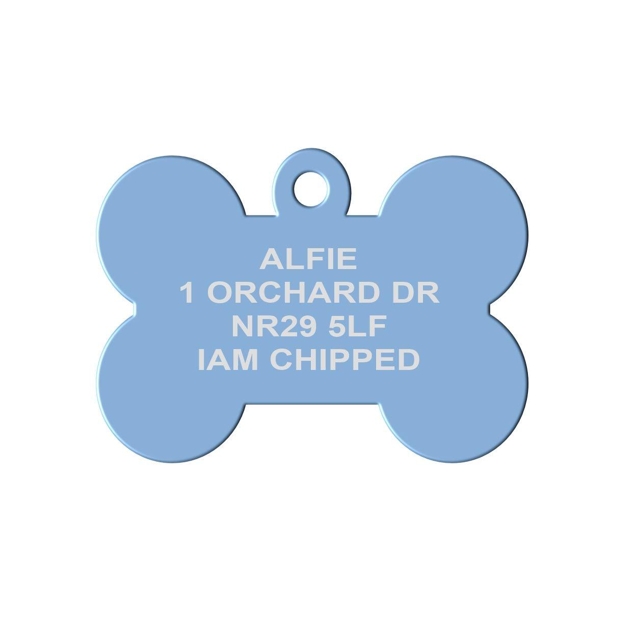 Light Blue Dog Logo - New Products : Pet tags engraved for dog and cat name identification