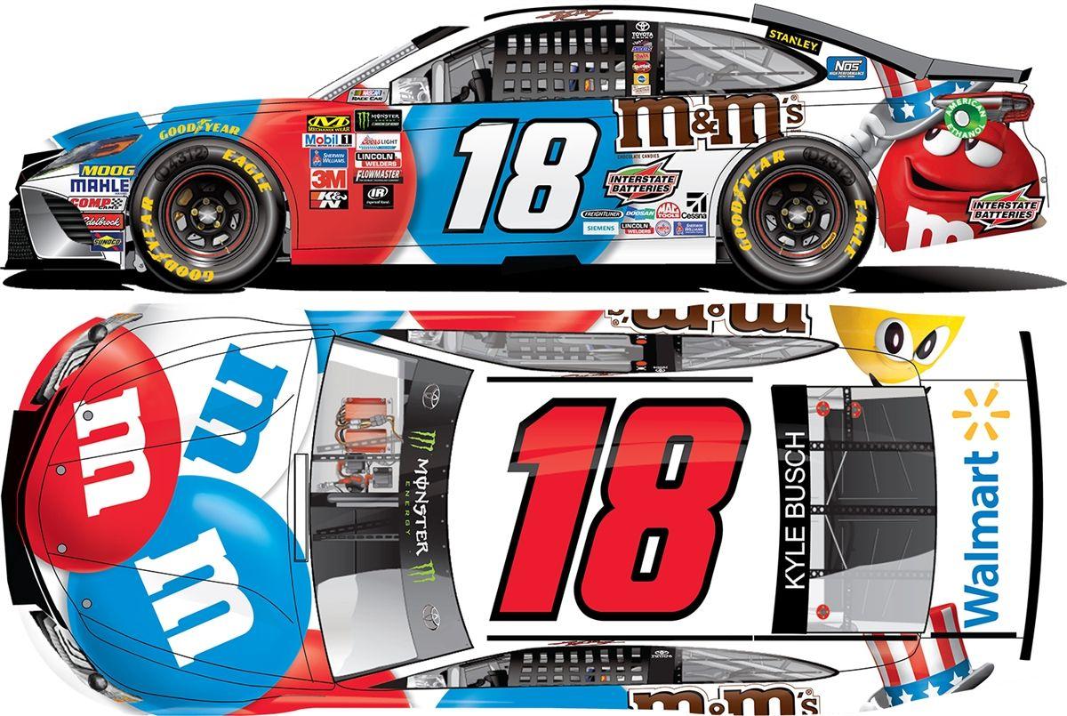 NASCAR Red White and Blue Logo - Kyle Busch 2017 M&M'S Red White & Blue 1:24 Nascar Diecast ...