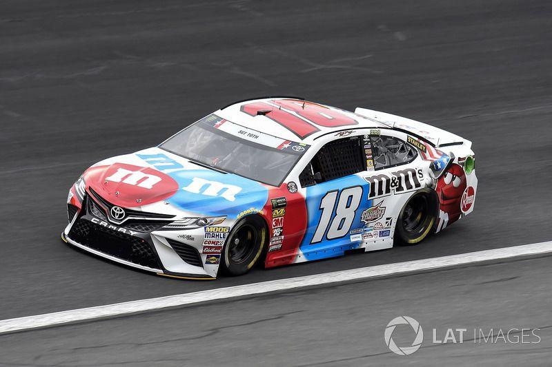 NASCAR Red White and Blue Logo - Kyle Busch, Joe Gibbs Racing, Toyota Camry M&M's Red White & Blue at