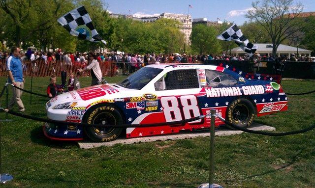 NASCAR Red White and Blue Logo - Earnhardt Jr.'s car helps kick off NASCAR's patriotic salute at