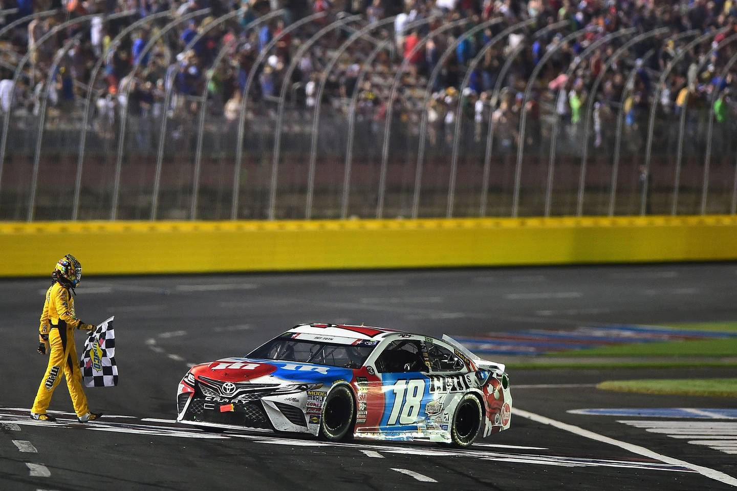 NASCAR Red White and Blue Logo - Kyle Busch Takes First NASCAR Cup Series Charlotte Win at Coca-Cola ...