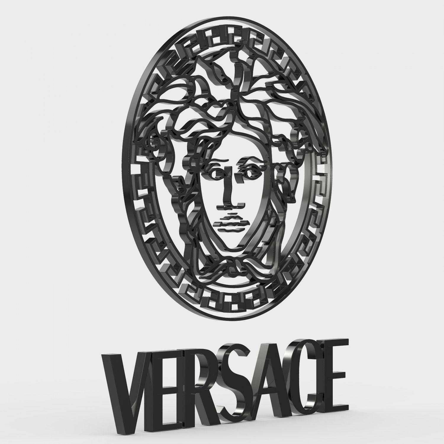 Versage Logo - Versace logo 3D Model in Clothing 3DExport