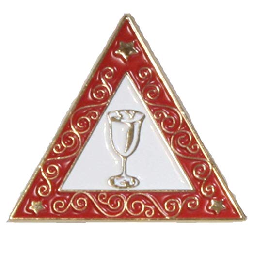 Red Triangle Star Logo - Electa OES Eastern Star Red Triangle Lapel Pin One Inch