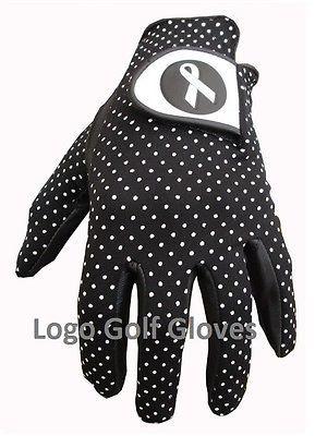Polka Dot Z Logo - Golf Glove Cabretta Leather Polka Dot Lycra Backed 4 Ladies 5 Sizes
