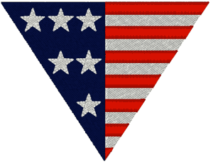 Red Triangle Star Logo - Triangle Stars & Stripes Embroidery Design