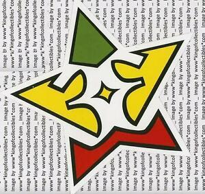 Green and Yellow Star Logo - RED YELLOW GREEN STAR LOGO STICKER approx 4&; x 4&
