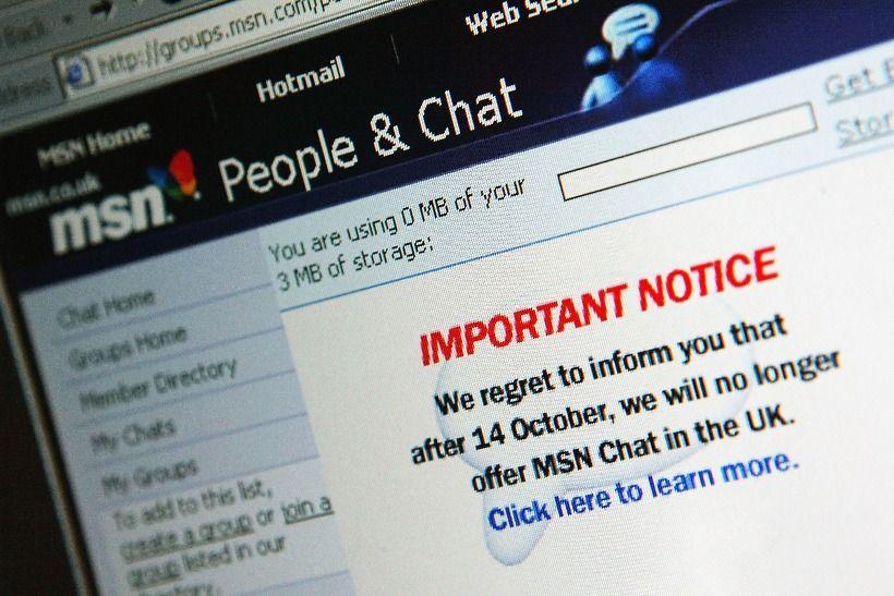 MSN Chat Logo - MSN when portals ruled