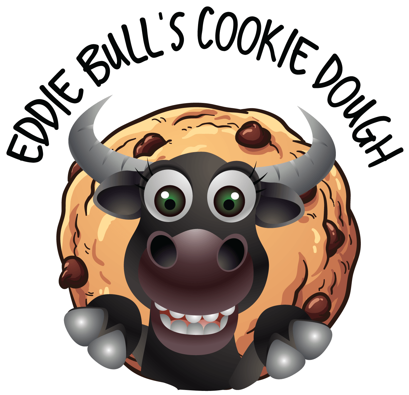 Cookie Swirl Logo - Eddie Bulls Cookie Dough edible cookie dough raw cookie dough Valrico