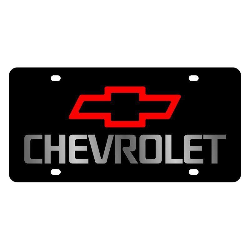 Red Chevrolet Logo - Eurosport Daytona® License Plate with Chevrolet Logo and Emblem