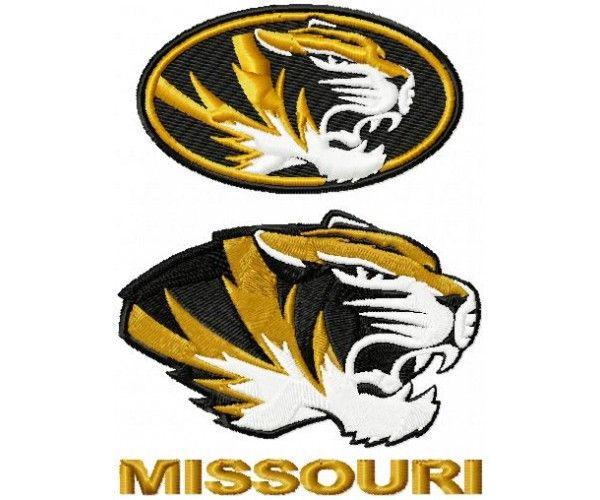 Missouri Tigers Logo - Missouri Tigers logo machine embroidery design for instant download