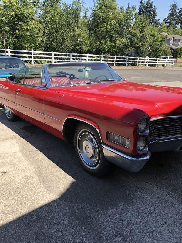 1966 Cadillac V Logo - 1966 Cadillac Coupe Deville convertible red lipstick with matching ...