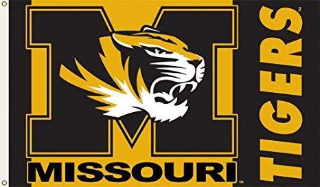 Missouri Tigers Logo - Amazon.com : University of Missouri Tigers Logo Flag : Sports & Outdoors